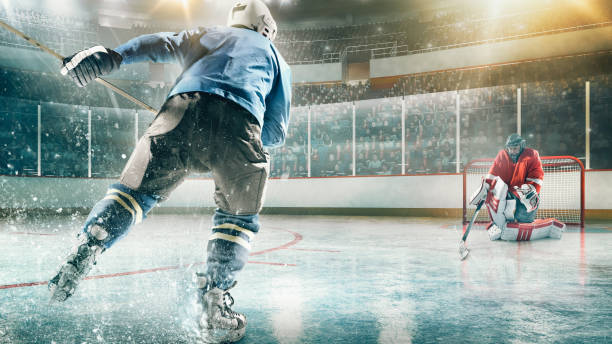 istock Ice hockey player in action 1183254507