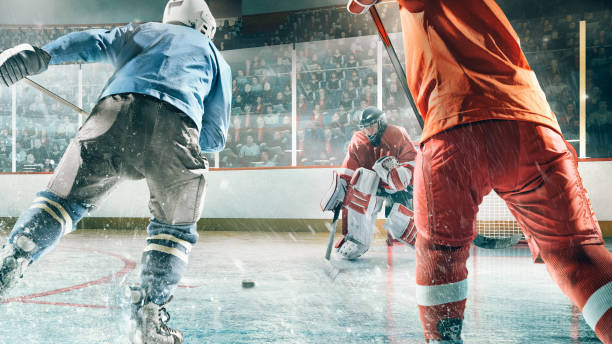 istock Ice hockey player in action 1183254513