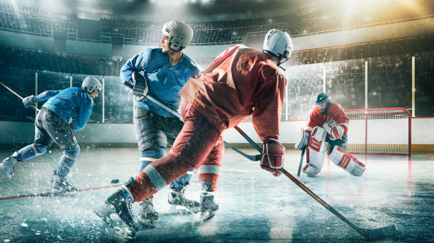 istock Ice hockey player in action 1183254518