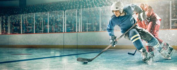 istock Ice hockey player in action 1183254519