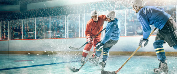 istock Ice hockey player in action 1183254521
