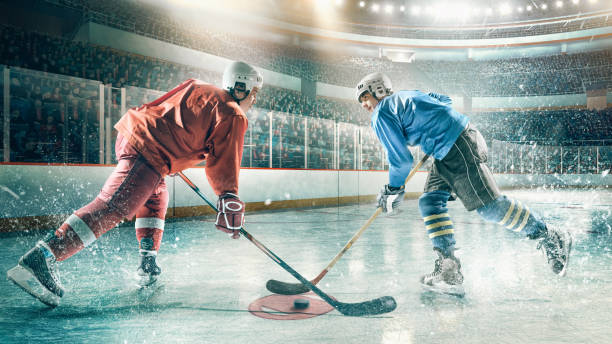 istock Ice hockey player in action 1183254524