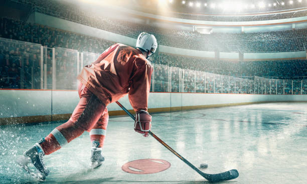 istock Ice hockey player in action 1183254526