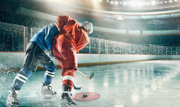 istock Ice hockey player in action 1183254528