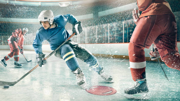 istock Ice hockey player in action 1183254529