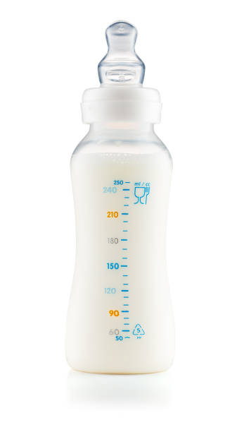 istock Baby Bottle With Milk Isolated on White Background 1183254705
