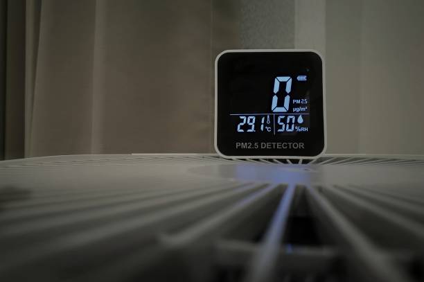 istock healthy indoor space sensor detects no small harmful dust particles in the air. 1183265728