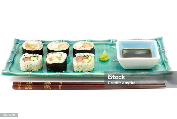 Sushi Stock Photo - Download Image Now - Asian Food, Backgrounds, Caviar