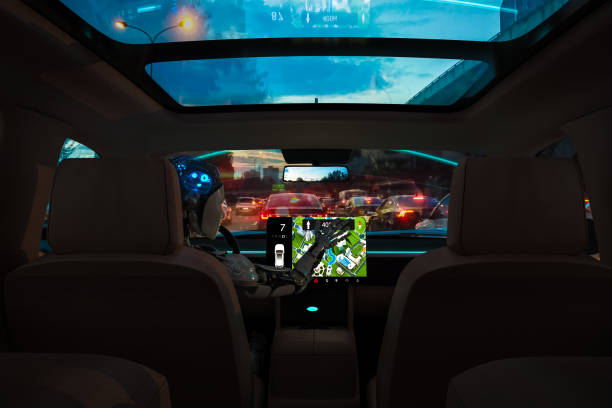 istock SUV automatic driving with traffic jam in China 1183278534