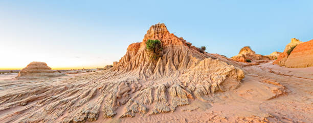 istock Eroded land forms in the arid desert landscape  Panorama 1183284005