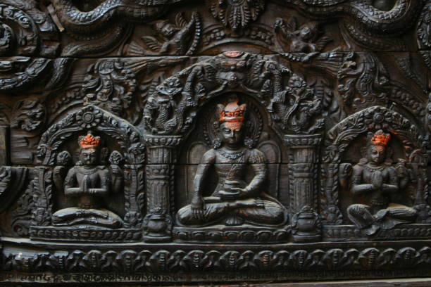 istock Ancient religious carved wood in Bhaktapur 1183286476