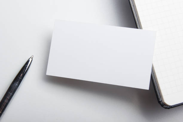 istock Business cards blank. Mockup on color background. Flat Lay. copy space for text 1183287660