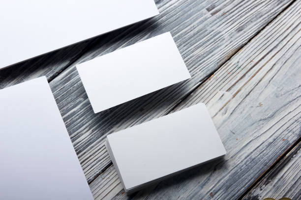 istock Business cards blank. Mockup on color background. Flat Lay. copy space for text 1183288298