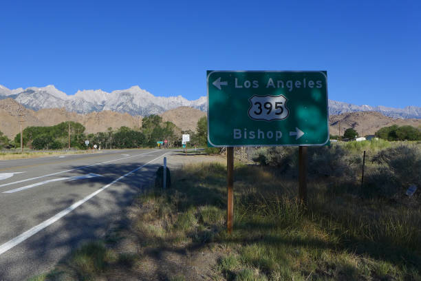Road Sign at Lone Pine, California