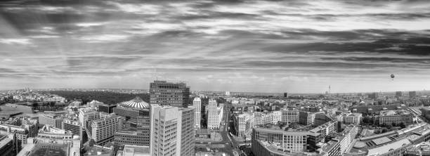 istock Potsdamer Platz, black and white aerial view in Berlin 1183294275