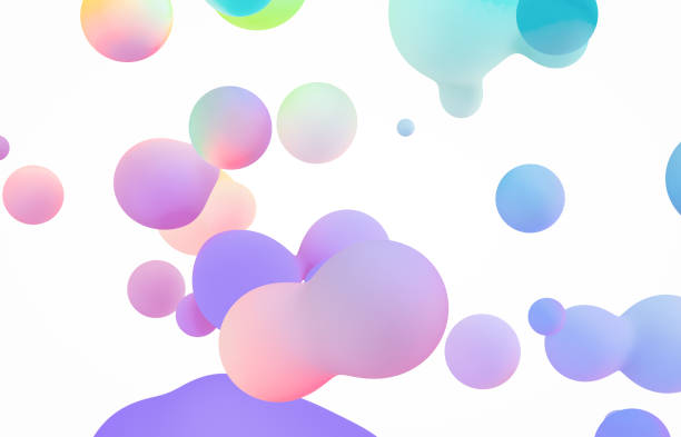 Holographic floating liquid blobs, soap bubbles, metaballs.