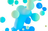 Holographic floating liquid blobs, soap bubbles, metaballs.