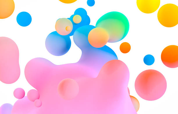 Holographic floating liquid blobs, soap bubbles, metaballs.
