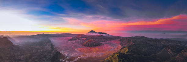 istock Sunrise at the Bromo volcano mountain in Indonesia 1183300332
