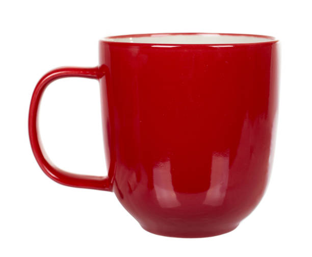 istock Red porcelain tea cup. Ceramic coffee mug. 1183304076