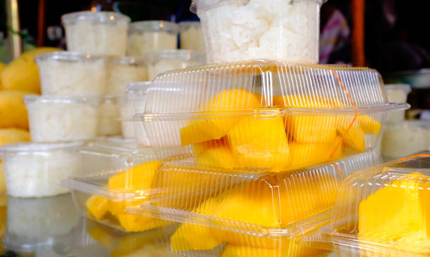 istock Thailand traditional street snack,mango rice package 1183305737