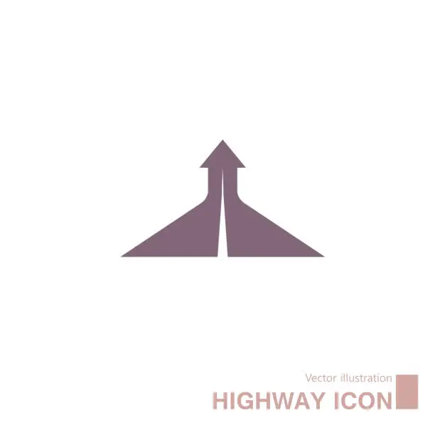 Vector illustration of Vector drawn highway icon.