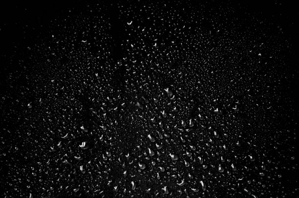 黒い背景に水の質感 - collage digital composite textured nature ストックフォトと画像