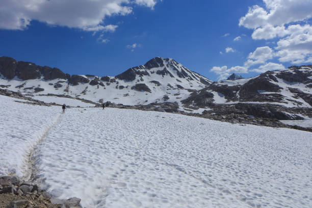 Muir Pass, John Muir Trail The Muir Hut, Sierra Nevada pacific crest trail stock pictures, royalty-free photos & images