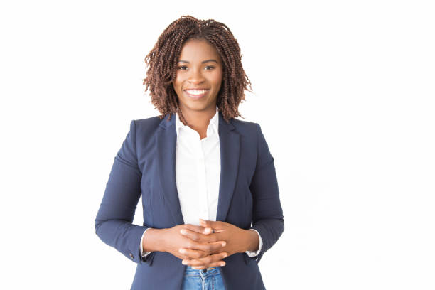 istock Happy cheerful female consultant looking at camera 1183314151
