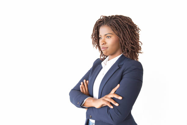 istock Confident female professional looking at copy space away 1183314396