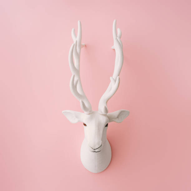 istock Christmas Santas reindeer decoration with pink background. 1183320353