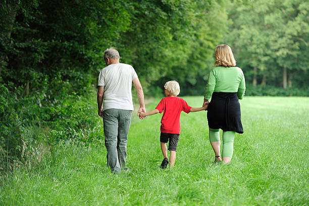 istock Family walking in nature during summer 118332333