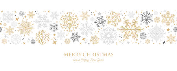 현대 그래픽 눈송이 휴일, 크리스마스 배경 스톡 일러스트 - snowflake stock illustrations