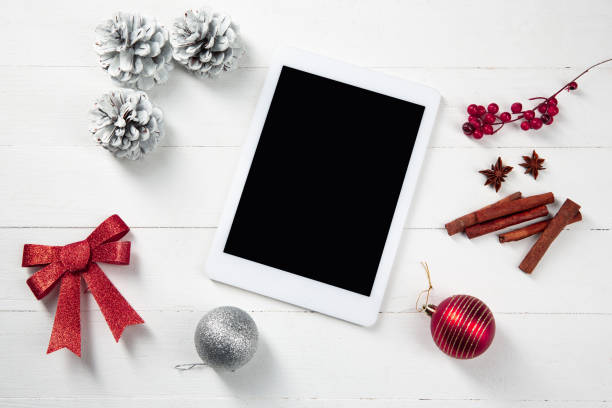istock Mock up blank empty screen of tablet on white background 1183328222