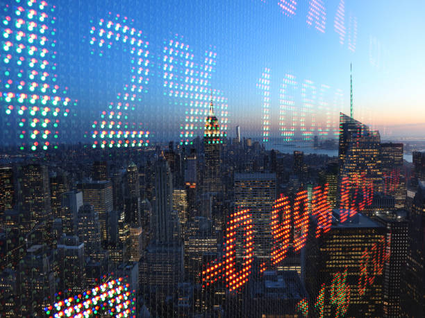 wykres wykresu wykresu big data na giełdzie - new york city new york state business financial district zdjęcia i obrazy z banku zdjęć