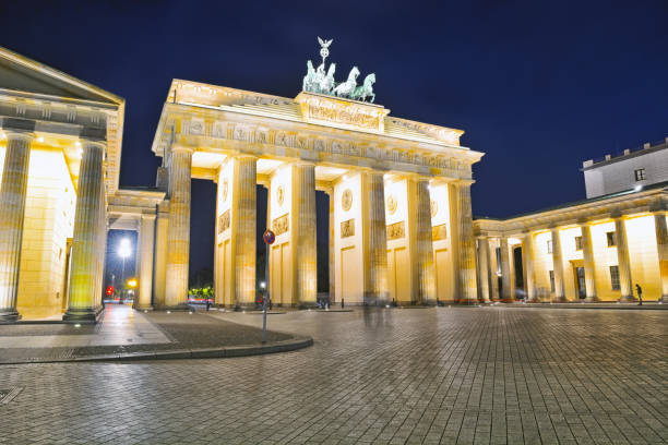 istock Brandenburg Gate at sunset in Berlin 1183330045