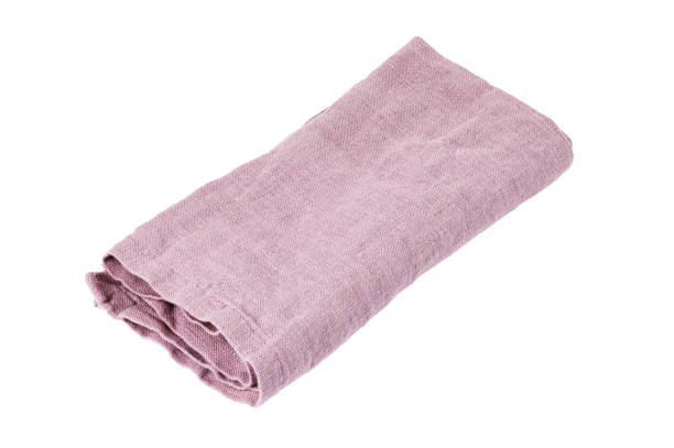 istock Folded napkin isolated on a white background. Kitchen textiles. Stacked photo 1183334981