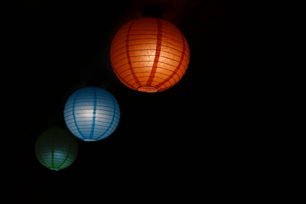 istock Big ball-shaped paper decorative illuminators chinese style 1183335787