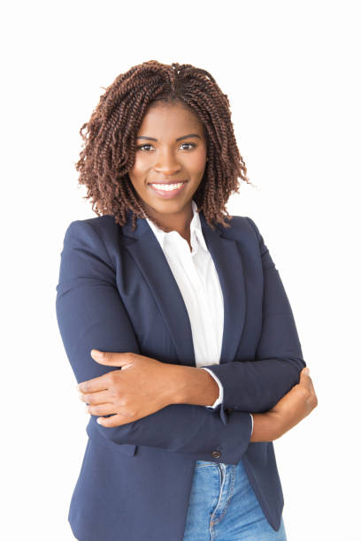 istock Happy successful female agent looking at camera 1183338413