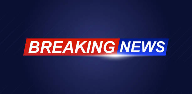 0547 Breaking news headline template. Flat logo template.Breaking News template title for screen TV channel. Flat vector illustration EPS10. breaking news stock illustrations