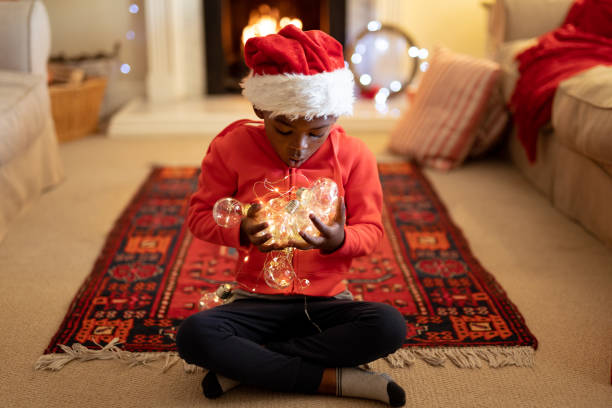 istock Boy at home at Christmas time 1183338894