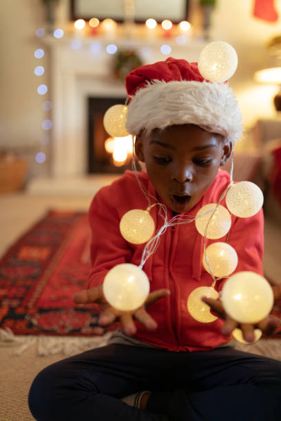 istock Boy at home at Christmas time 1183341578