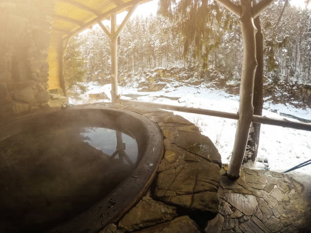 istock hot water tub in the snowy mountains 1183344113