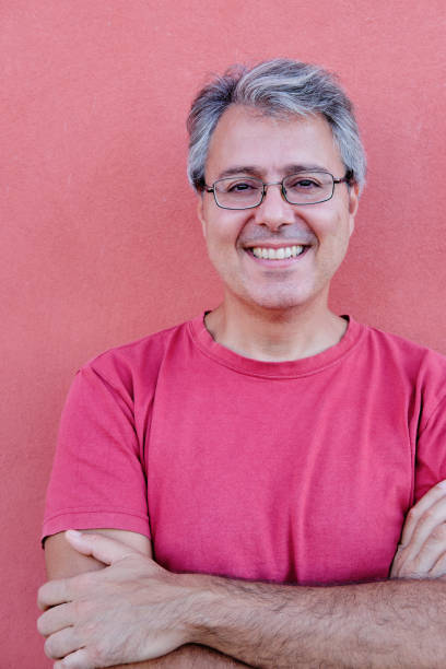 istock Mature Man Portrait in Red 1183345151