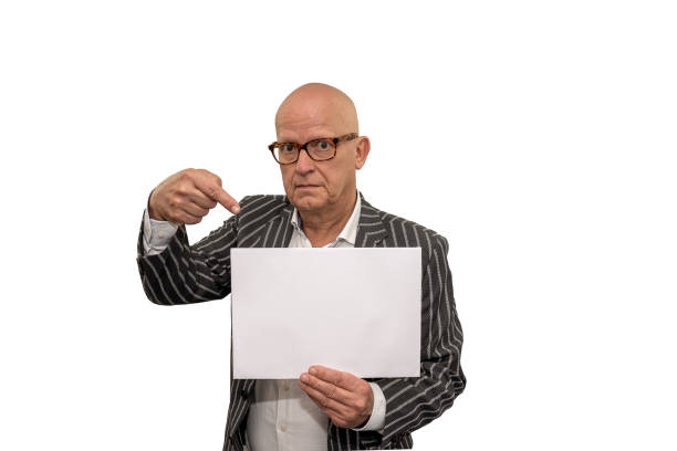 istock Man with blank sign in his hands 1183348215