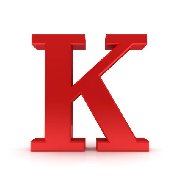istock letter K red 3d sign alphabet capital rendering isolated on white 1183349613