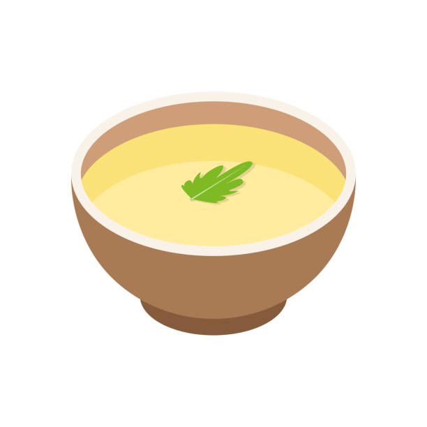Cream Soup Isometric Icon Vector Illustration Stock Illustration - Download  Image Now - Soup, Bowl, Cartoon - iStock