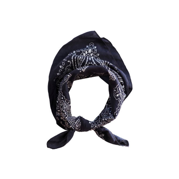 istock Classic black and white bandana isolated on a white background 1183352193