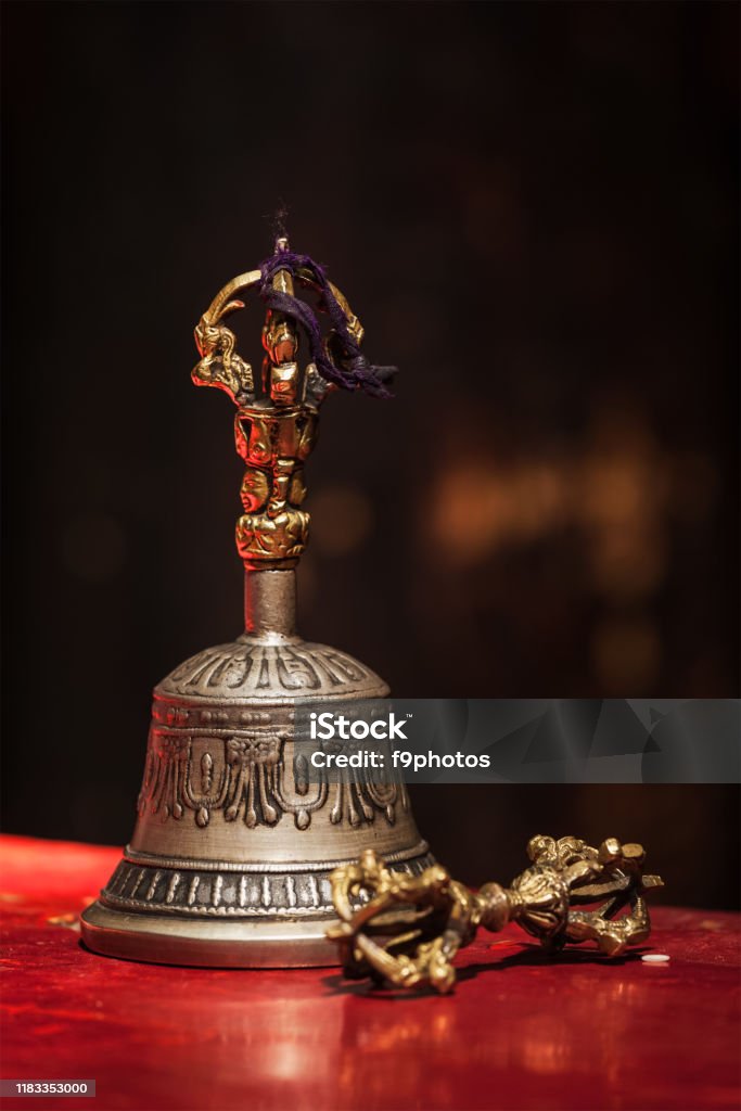 Buddhist Ritual Objects Tibetan Buddhist Ritual Objects Vajra And Bell Stock Photo - Download ...