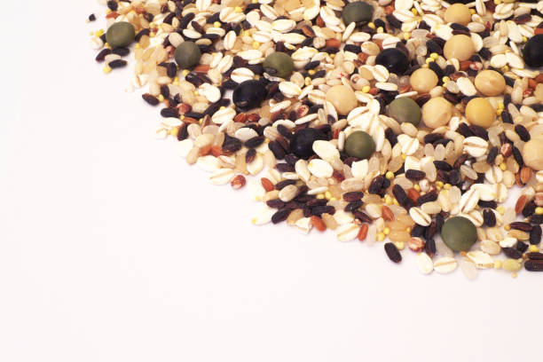 istock Cereals and beans on white background 1183358924